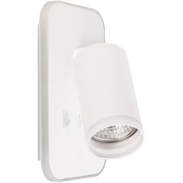 LED kinkiet punktowy PIPE 1x GU10/10W/230V + LED/6W biały