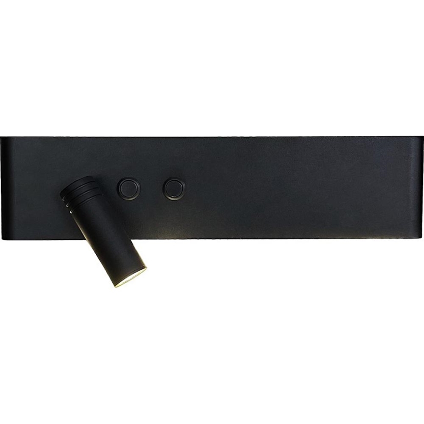 LED kinkiet punktowy RESORT LED/10W/230V + LED/3W czarny lewy