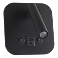 LED kinkiet punktowy ścienny z portem USB LED/8W/230V 3000K czarny