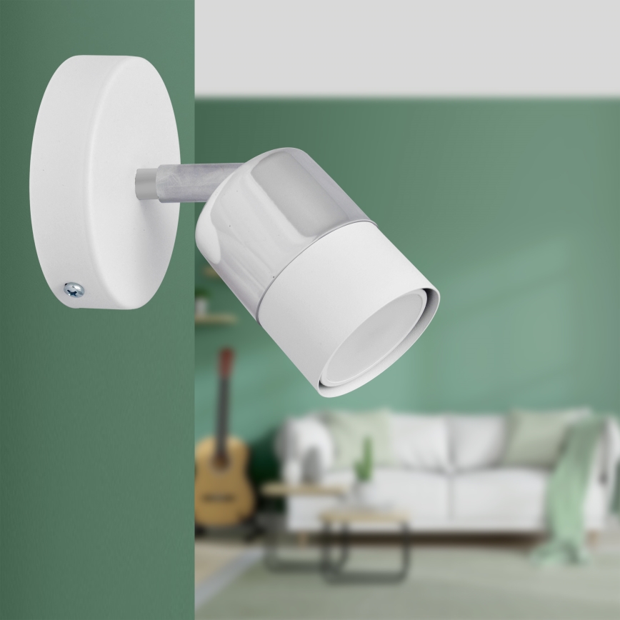 LED Kinkiet punktowy TUBSSON 1xGU10/4,8W/230V biały/chrom błyszczący