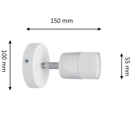 LED Kinkiet punktowy TUBSSON 1xGU10/4,8W/230V biały/chrom błyszczący