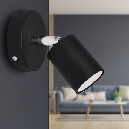 LED Kinkiet punktowy TUNE 1xGU10/4,8W/230V czarny