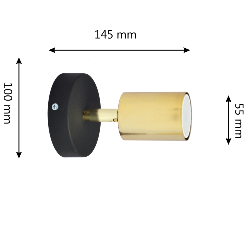 LED Kinkiet punktowy TUNE 1xGU10/4,8W/230V złoty/czarny