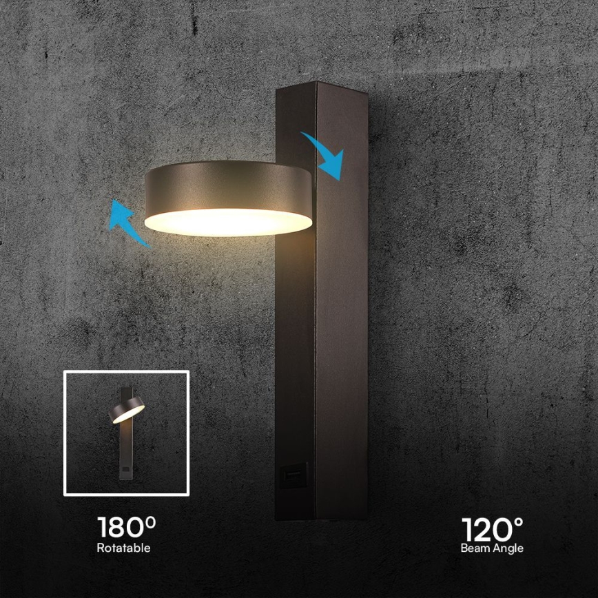 LED Kinkiet punktowy z portem USB LED/8W/230V 3000K