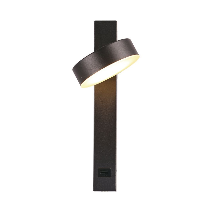 LED Kinkiet punktowy z portem USB LED/8W/230V 3000K