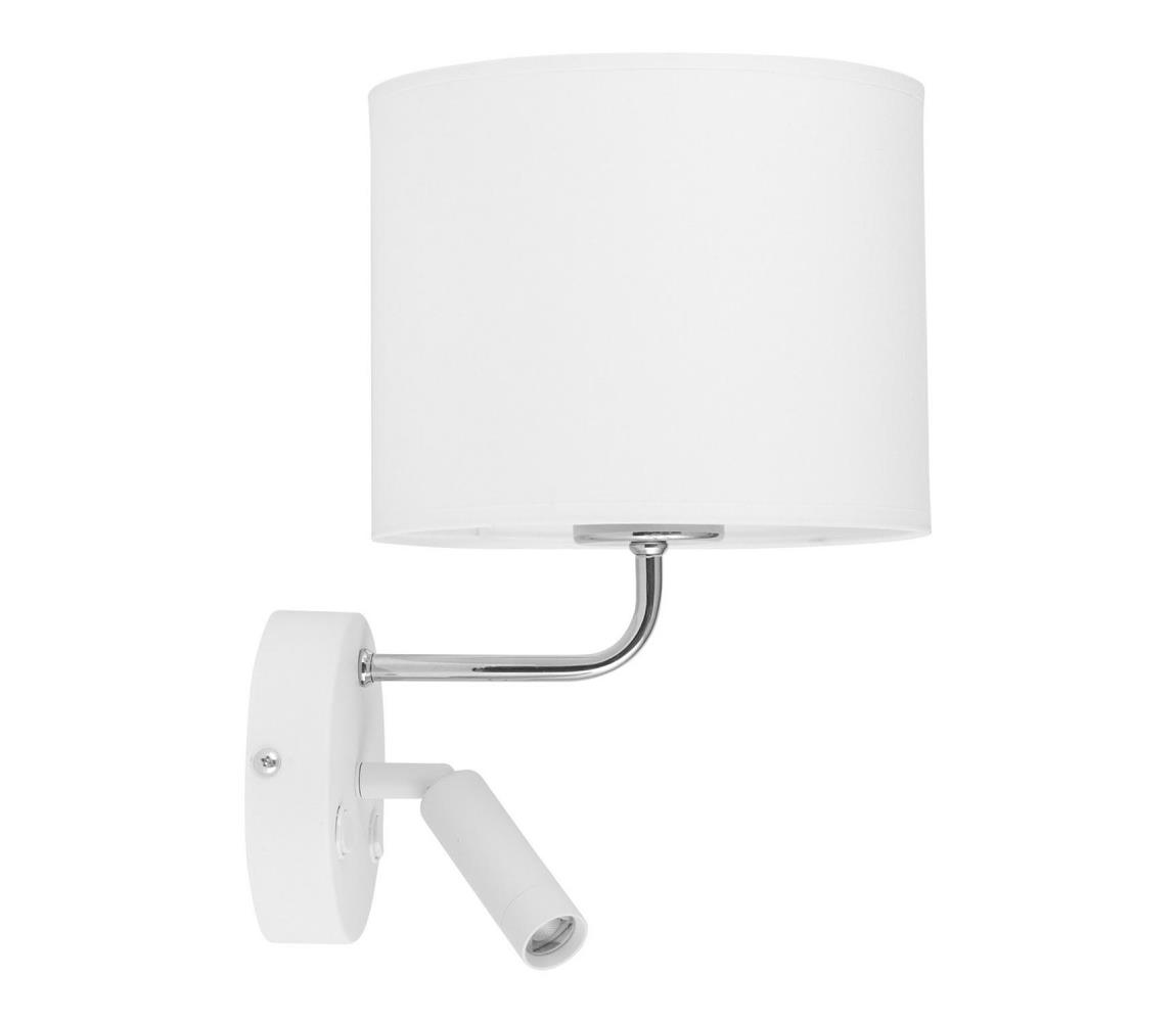 LED Kinkiet RICHI 1xE27/15W/230V + LED/3W/230V biały