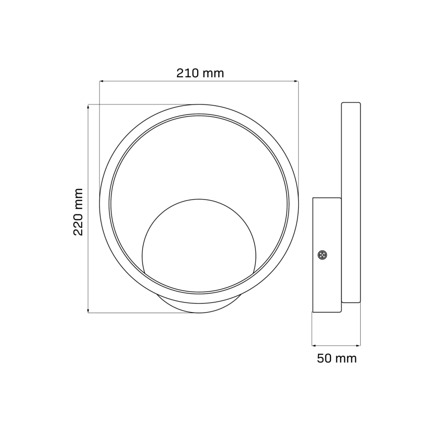 LED Kinkiet ROMAN LED/11,5W/230V 4000K czarny