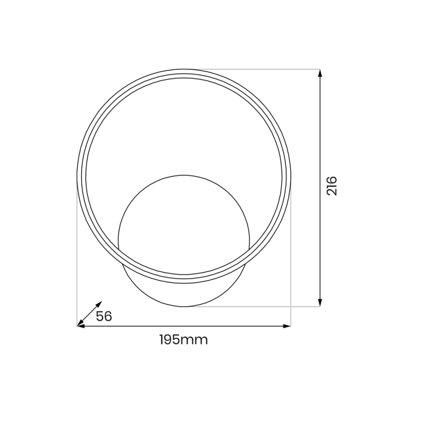 LED Kinkiet ROTONDA LED/7W/230V złoty