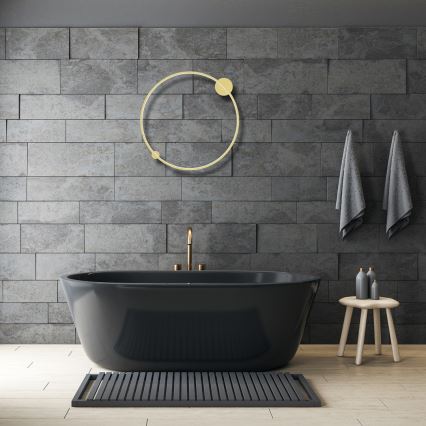 LED Kinkiet SATURNO LED/46W/230V śr. 80 cm IP44 złoty