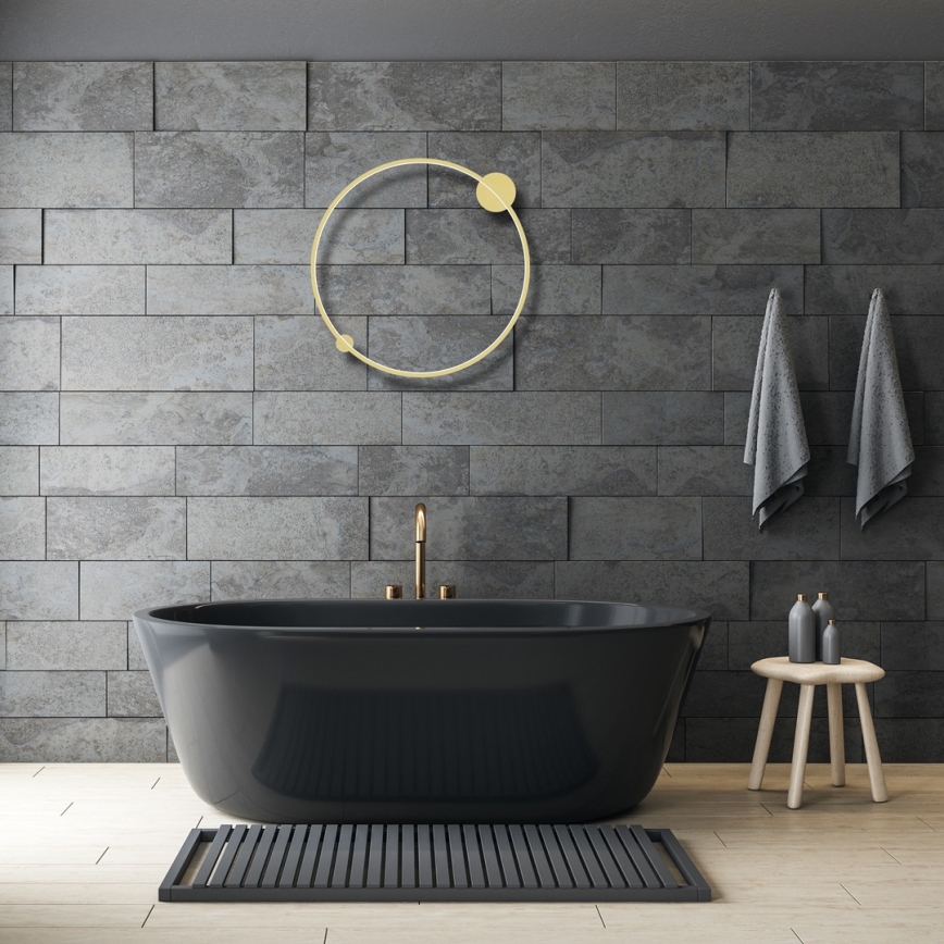 LED Kinkiet SATURNO LED/46W/230V śr. 80 cm IP44 złoty