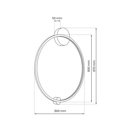 LED Kinkiet SATURNO LED/46W/230V śr. 80 cm IP44 złoty