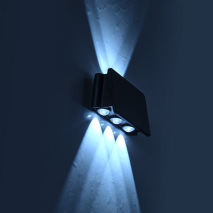 LED Kinkiet solarny ALF LED/4W/1200 mAh 6000K IP54 czarny