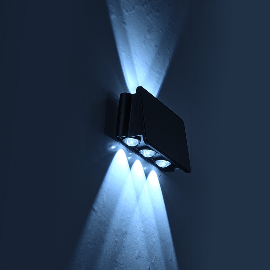 LED Kinkiet solarny ALF LED/4W/1200 mAh 6000K IP54 czarny