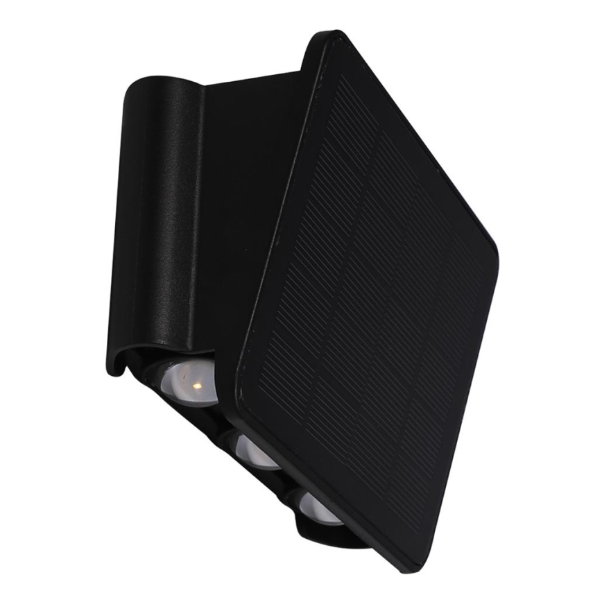 LED Kinkiet solarny ALF LED/4W/1300 mAh 3000K IP54 czarny