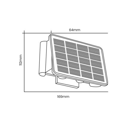 LED Kinkiet solarny ALF LED/4W/1300 mAh 3000K IP54 czarny