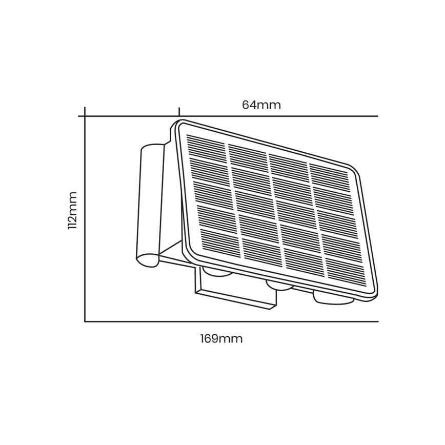 LED Kinkiet solarny ALF LED/4W/1300 mAh 3000K IP54 czarny