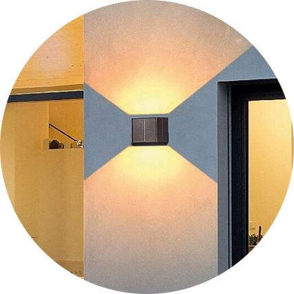 LED Kinkiet solarny CUBUS 2xLED/1,5W/3,7V 1500 mAh IP54