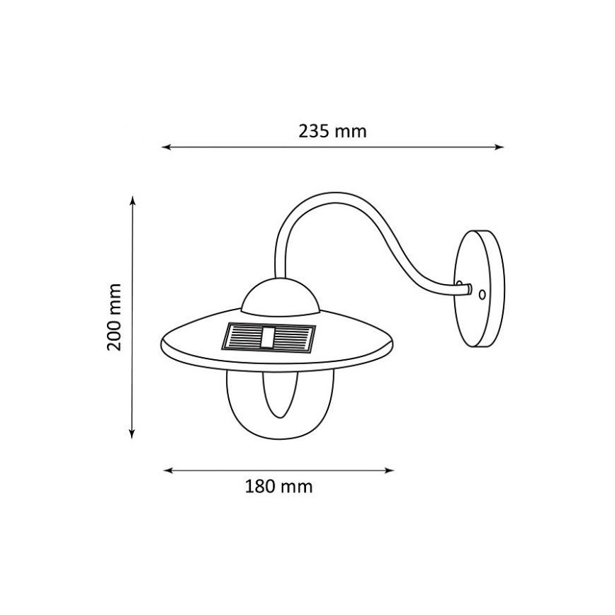 LED Kinkiet solarny LED/0,5W/1,2V IP44 biały