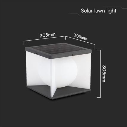 LED ściemnialny solarny Kinkiet LED/8W/3,7V IP65 3000K 5200 mAh + zdalne sterowanie