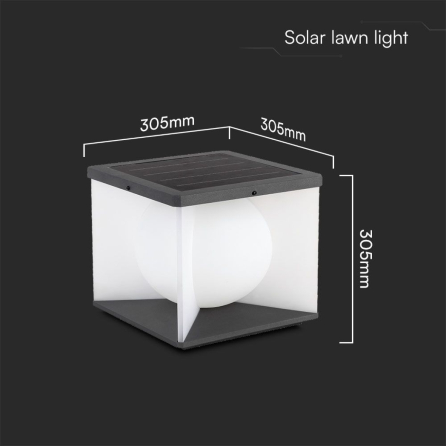 LED ściemnialny solarny Kinkiet LED/8W/3,7V IP65 3000K 5200 mAh + zdalne sterowanie