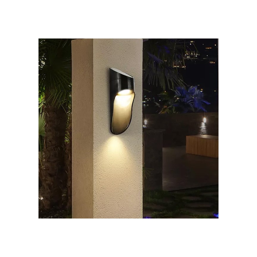 LED Kinkiet solarny PALESA LED/1W IP65 czarny