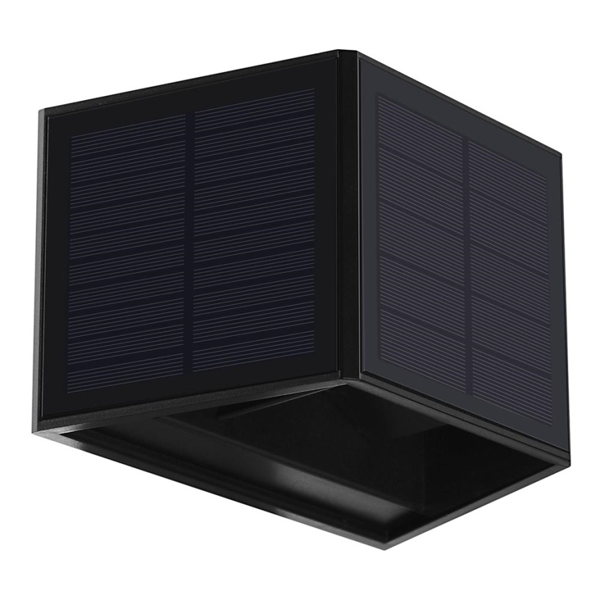 LED Kinkiet solarny WINGS LED/2W/1300 mAh 3,7V 6000K IP54 czarny