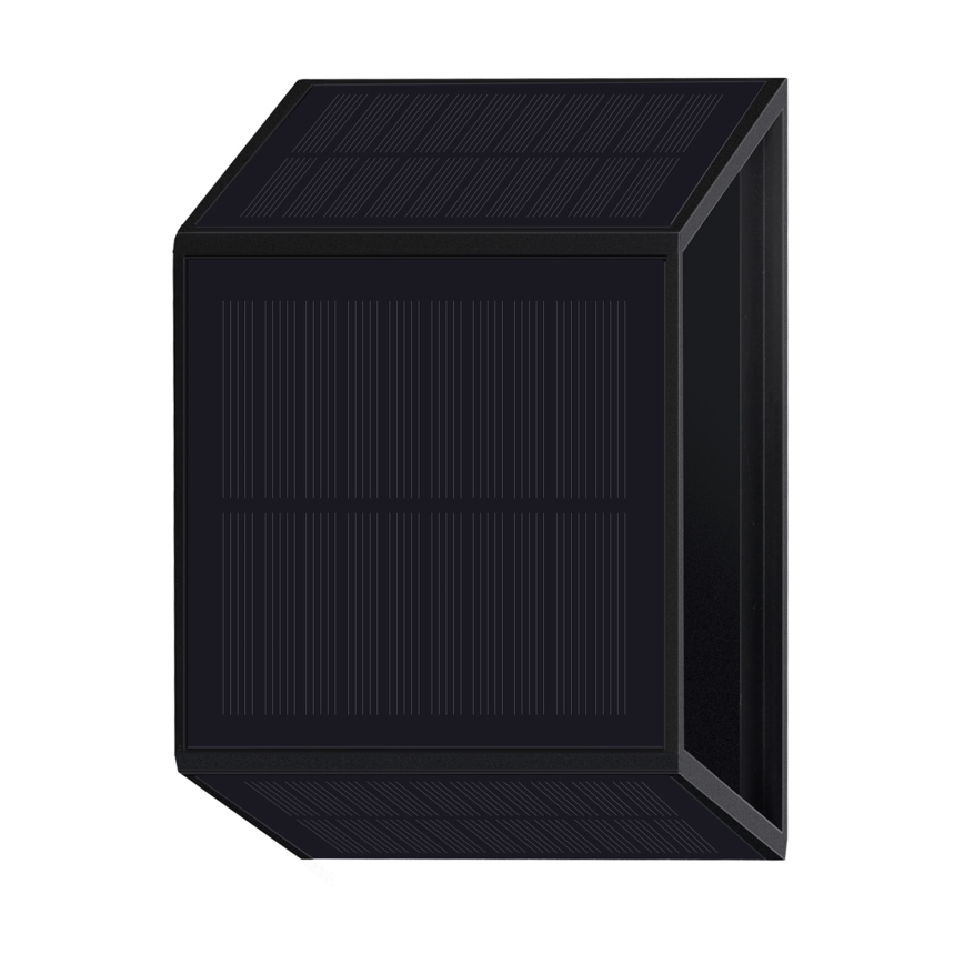 LED Kinkiet solarny WINGS LED/2W/1300 mAh 3,7V 6000K IP54 czarny