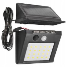 LED Kinkiet solarny z czujnikiem i panelem zewnętrznym LED/0,55W/3,7V IP65
