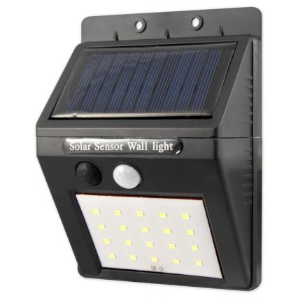 LED Kinkiet solarny z czujnikiem i panelem zewnętrznym LED/0,55W/3,7V IP65