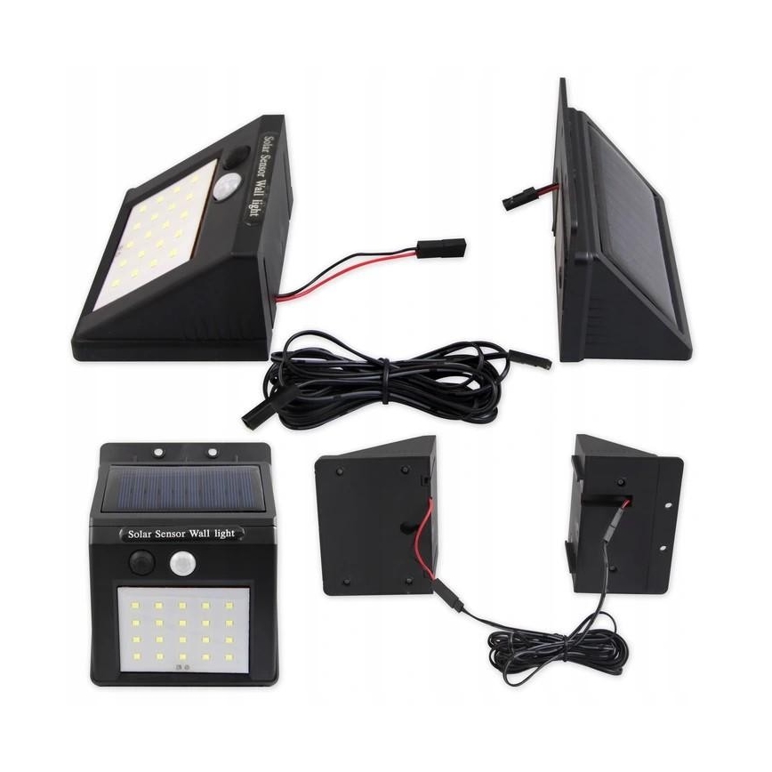 LED Kinkiet solarny z czujnikiem i panelem zewnętrznym LED/0,55W/3,7V IP65