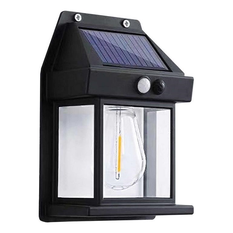 LED Kinkiet solarny z czujnikiem LANTER LED/1W/3,7V 1200 mAh IP44 czarny