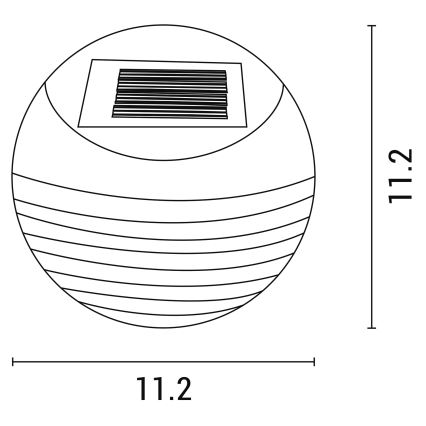 LED Kinkiet solarny z czujnikiem LED/0,06W/1,2V 3000K IP44