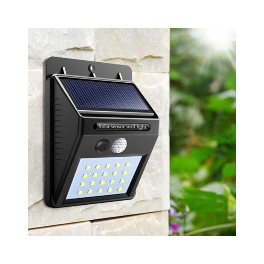 LED Kinkiet solarny z czujnikiem LED/0,55W/3,7V 1200 mAh IP65