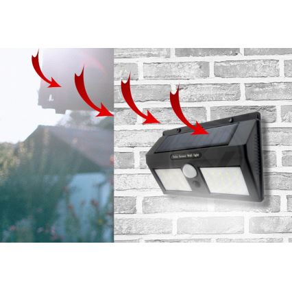 LED Kinkiet solarny z czujnikiem LED/1,2W/3,7V 2400 mAh IP54