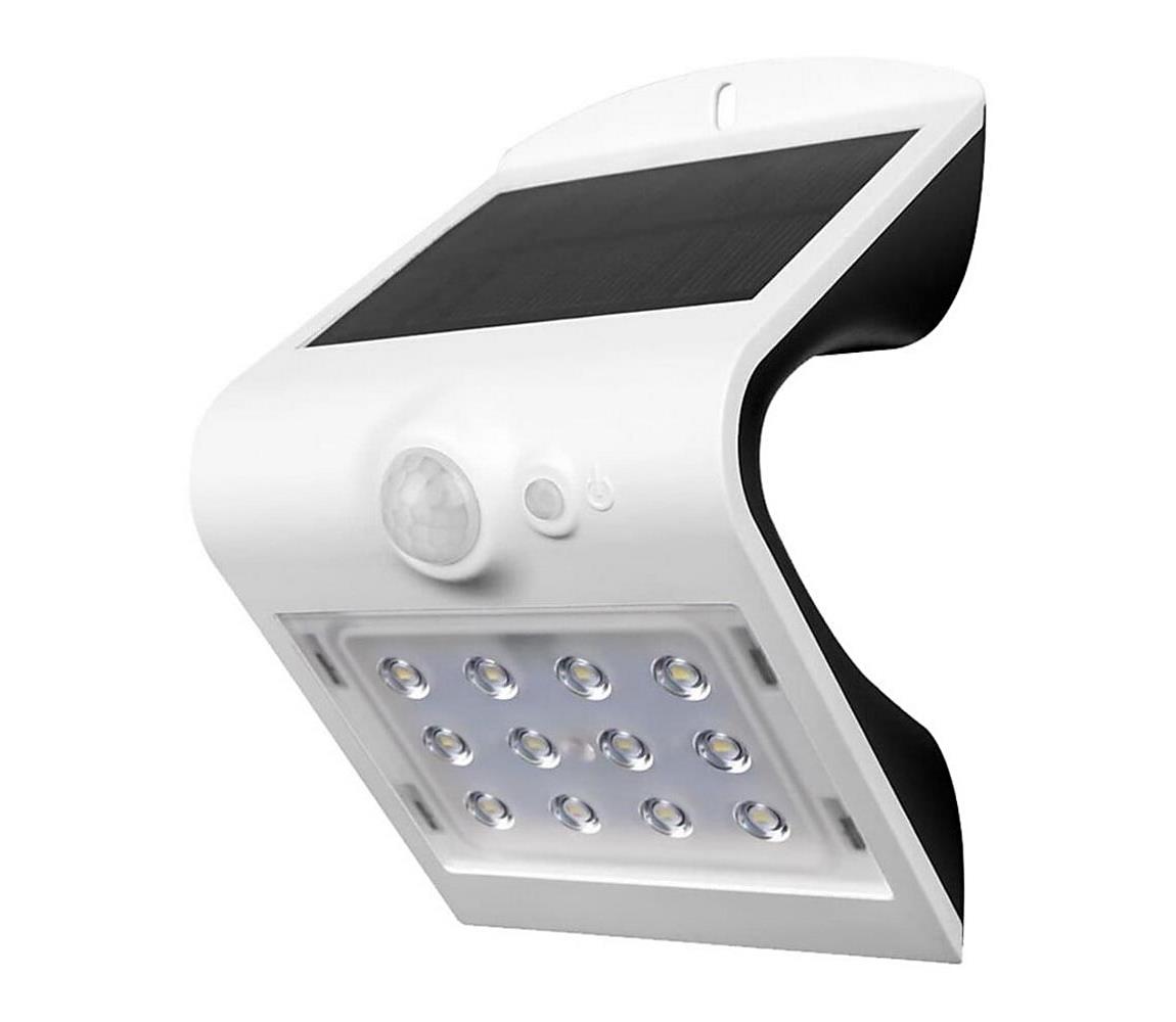 LED Kinkiet solarny z czujnikiem LED/1.5W/3,7V IP65 biały
