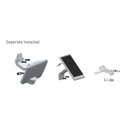 LED Kinkiet solarny z czujnikiem LED/12W/3,7V 4000 mAh IP54