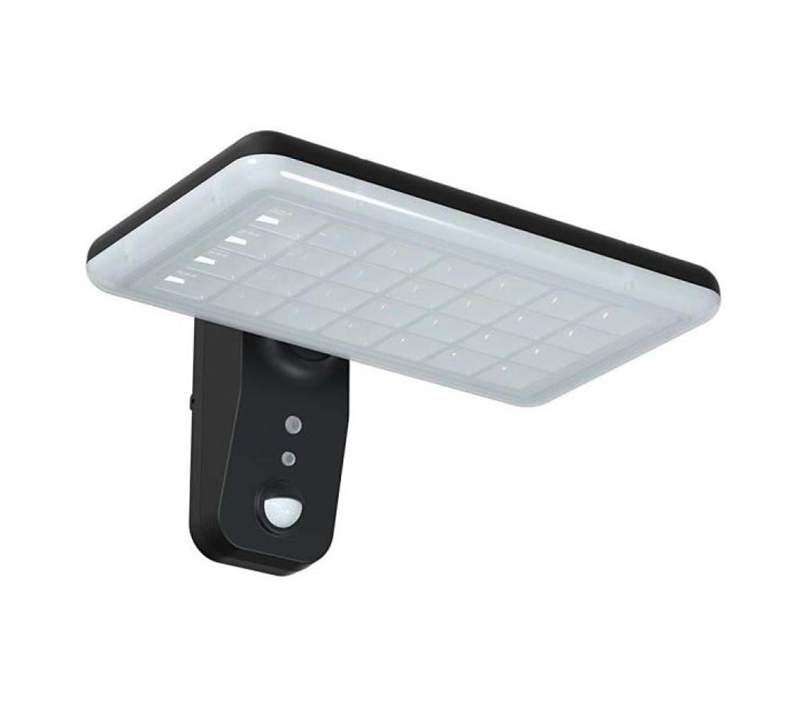 LED Kinkiet solarny z czujnikiem LED/15W/3,2V 4000K/6000K IP65 czarny