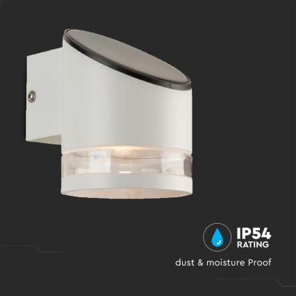LED Kinkiet solarny z czujnikiem LED/1W/3,7V IP54 3000K 1200 mAh biały