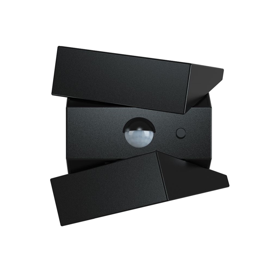 LED solarna lampa ścienna z czujnikiem LED/2,5W/3,7V 3000/4000/6000K IP65 1200 mAh czarna