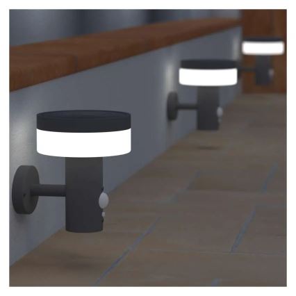 LED Kinkiet solarny z czujnikiem LED/2W/3,7V 1200 mAh IP44