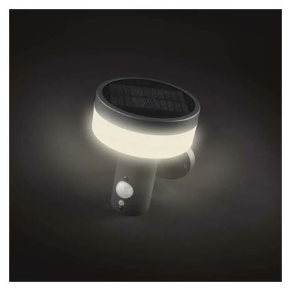 LED Kinkiet solarny z czujnikiem LED/2W/3,7V 1200 mAh IP44
