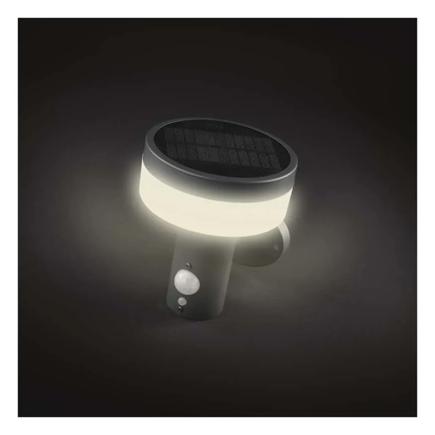 LED Kinkiet solarny z czujnikiem LED/2W/3,7V 1200 mAh IP44