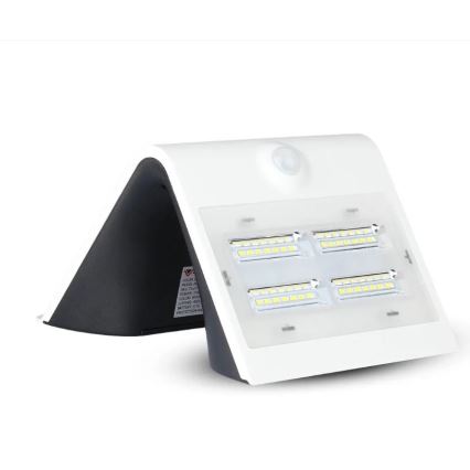 LED Kinkiet solarny z czujnikiem LED/3W/3,7V 3000/4000K IP65 2000 mAh biały