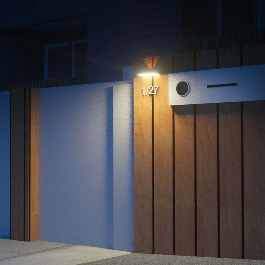 LED Kinkiet solarny z czujnikiem LED/3W/3,7V 3000K/4000K IP65 biały