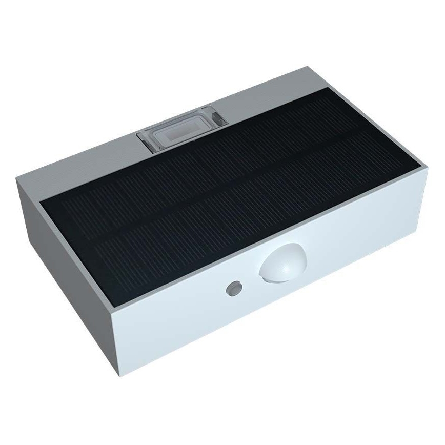LED Kinkiet solarny z czujnikiem LED/3W/3,7V 3000K/4000K IP65 biały