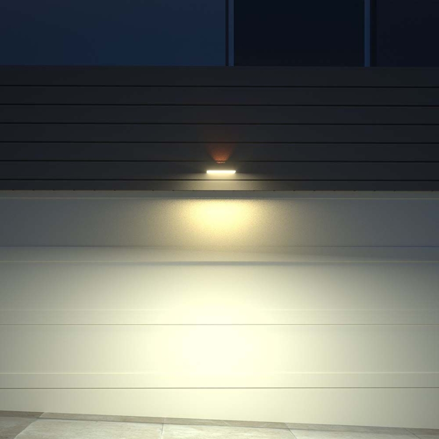 LED Kinkiet solarny z czujnikiem LED/3W/3,7V 3000K/4000K IP65 biały