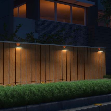 LED Kinkiet solarny z czujnikiem LED/3W/3,7V 3000K/4000K IP65 biały