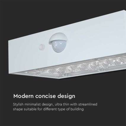LED Kinkiet solarny z czujnikiem LED/3W/3,7V 3000K/4000K IP65 biały