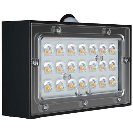 LED Kinkiet solarny z czujnikiem LED/3W/3,7V 3000K/4000K IP65 czarny