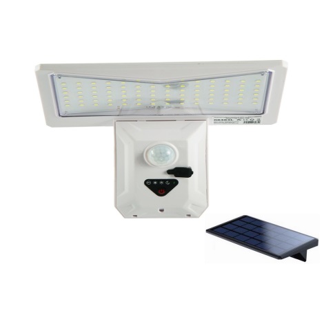 LED Kinkiet solarny z czujnikiem LED/4W/5,5V IP65 biały